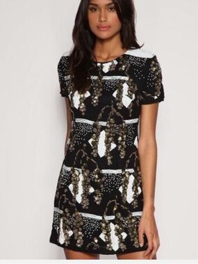French Connection Black Dress with Sequin Details